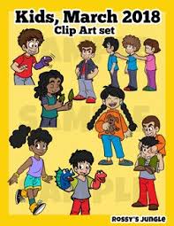 Kids Being Kids March 2018 Clip Art Set Clip Art Art Set Kids