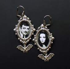 Gomez and Morticia Earrings Addams Family Earrings Gothic - Etsy UK