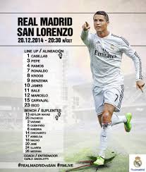 Maybe you would like to learn more about one of these? Real Madrid C F On Twitter Our Starting Xi Against San Lorenzo Realmadridvssan Halamadrid Rmlive Http T Co Qah28mykh2