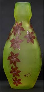 Legras Vase De Forme Balustre En Verre Givre A Decor De Petales De Fleurs Signe H 30 Cm Petale De Fleur Decoration Vase