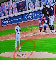 Keith Malinak On Twitter There S Marxist Graffiti On The Pitcher S Mound In New York Mlb Blm