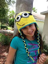 An adorable minion hat with googly eyes for your babys first halloween, or babys fall photo prop. 10 Free Diy Minion Hat Patterns Guide Patterns