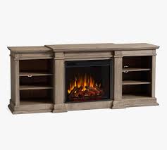 This unit can accommodate today's flat screen televisions of up to 55 in. Lorraine 72 Electric Fireplace Media Cabinet Pottery Barn