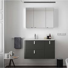 Un nouveau design avec poignées intégrées en aluminium anodisé apporte une esthétique actuelle et une grande fonctionnalité. Meuble Salle De Bain Suspendu Uniiq 900 Anthracite Mat Salgar 24603 Vita Habitat