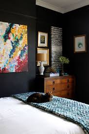 I've always loved black rooms, he explains, so every last wall, save for a guest room, was designed in a timeless, brooding shade. Bedroom Black Wall Paint Novocom Top