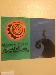 Blink 182 We Can Live Like Jack And Sally Blink 182 I Miss You Nightmare Before Christmas Painting We Can Live Like Jack And Sally If We Want Where You Can Christmas Paintings Jack And Sally Blink 182