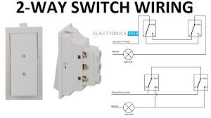 Staircase circuit connection wiring is different from one way control light switch and we did not use one way switches in this connection because we need to controlled or switch off/on the lamp from both places top and down. How A 2 Way Switch Wiring Works Two Wire And Three Wire Control