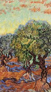 Vincent Van Gogh Olive Grove Orange And Sunset Sky 25th Of November 1889 Detail Vincentvangogh Impressionism In 2020 Van Gogh Art Vincent Van Gogh Van Gogh