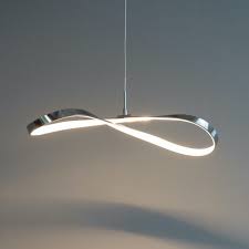 If you need more light in a room or an attractive accent to the design of the ceiling, then consider building some indirect led ceiling lighting. Pendant Light Led Chromed Ribbon Acht