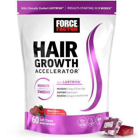Acelerador del crecimiento del cabello, Bayas mixtas, 60 comprimidos masticables blandos