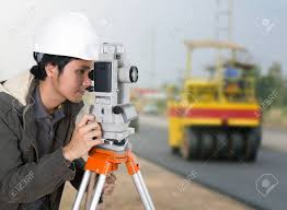Engineer Working With Survey Equipment Theodolite With Road Under.. Stock  Photo, Picture And Royalty Free Image. Image 58438664.