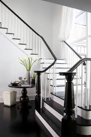 Black And White Stair Railing Ideas Gorgeous Piano Black And White Staircase Black And White Stairs White Staircase Black Stairs