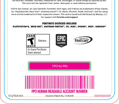 Fortnite V Bucks Redeem V Bucks Gift Card Fortnite Fortnite Redeemed Gift Card