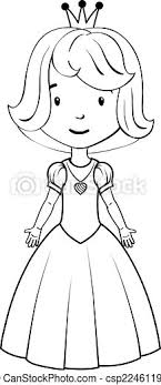 By best coloring pagesoctober 19th 2017. Coloring Book Little Woman Wearing Princess Costume Canstock