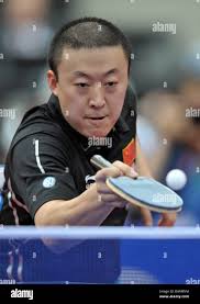 Ma Lin of China in action against Ma Long China during the Men's quarter  final at