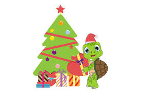 Download Cute Turtle Cartoon On Christmas Graphic By Curutdesign Creative Fabrica SVG Cut Files