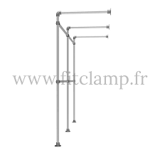 Porte Vetements Mural Double Rangement Interieur Portant Vetement Mural