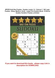 (2) refers to any boolean logic operation. Pdf Gold Star Puzzles Sudoku Levels 1 3 Volume 1 162 Logic Puzzles Easy Medium Hard Large Print Sudoku Book 12 Bonus Sudoku Variation Puzzles Unlimited Flip Ebook Pages 1 5 Anyflip Anyflip