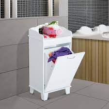 Sold and shipped by realrooms. Wooden Bathroom Laundry Hamper Cabinet Tilt Out Basket Storage Home Furniture 712190173210 Ebay