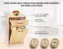 Check spelling or type a new query. Buy Tilt Out Trash Bin Cabinet Tilt Out Trash Can Cabinet Hide Away Kitchen Island Wooden Trash Can For Kitchen With Removable Cutting Board Wood Storage Drawer Indoor Trash Cabinet Holds Upto