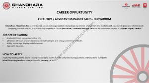 Executive assistant manage multiple complex calendars, meeting, conference and event scheduling for the general manager and members of the leadership team as required. Ghandhara Nissan Limited Jobs Executive Assistant Manager Sales Showroom