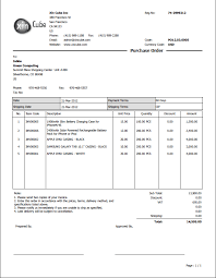Purchase Order Sample Invoice Sample Purchase Order Template Quotations