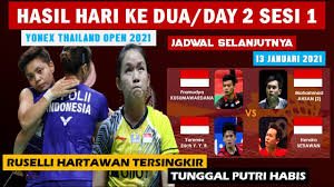 Sementara evan dimas menyebut hasil seri saat berjumpa thailand itu tak lepas dari kerja sama semua pihak mulai dari pelatih hingga pemain. Youtube Video Statistics For Hasil Yonex Thailand Open 2021 Day 2 Sesi 1 Ruselli Kalah Ws Habis Thailand Open 2021 Badminton Noxinfluencer