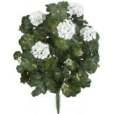 15 best artificial flowers you won't believe aren't real. 26 In Artificial Fade Resistant Plastic Outdoor White Flowers Geranium Bush Ef 145w The Home Depot