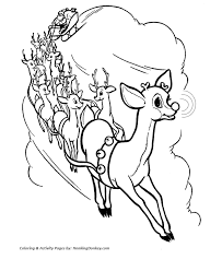 This free printable forest deer coloring page is ideal for preschoolers, kindergartners, toddlers or even big kids. Reindeer Free Christmas Coloring Pages For Kids Drawing With Crayons