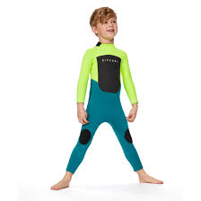 Long John Infantil Rip Curl Omega 3/2 Mm Vedado - Cor Verde Limão - Tamanho 2