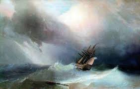 Obtenha um segundo vídeo stock com 7.000 segundos de a sea storm tempest near a 29.97fps. Description Of The Painting By Ivan Aivazovsky The Tempest Aivazovsky Ivan