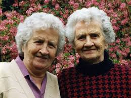 Double trouble as identical twins celebrate 99th birthday
