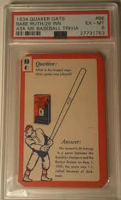 Buzzfeed staff get all the best moments in pop culture & entertainment delivered t. 1934 Quaker Oats Trivia B6 Babe Ruth Highest Slugging Percentage Psa 6 Ex Mt Babe Ruth Babe Ruth Baseball Oats Quaker