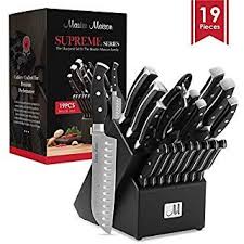 Amazon Com Stainless Steel Knife Set With Block 13 Kitchen Knives Set Chef Knife Set With Knife Sharpener 6 Steak Knives Bonus Pe Best Kitchen Knife Set Best Kitchen Knives Cutlery Set