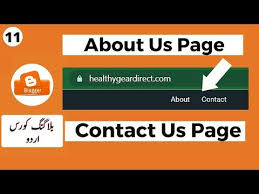 Create About us & contact us, Pages for Blogger site Free ...