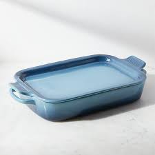 Founded in 1925, le creuset's story began in france. Le Creuset Marine Rectangular Dish With Platter Lid Creuset Platters Crate And Barrel