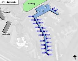 Jfk airport is situated in queens, on long island. New York Kennedy Airport Jfk Terminal 4 Map