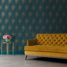5 idées décoration pour une chambre bleu canard. Idee Deco Papier Peint Salon Pour Cet Automne Blog De Bricoflor