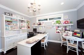 Craft room with movable work tables, hidden washer 8 photos. Beautiful Craft Room Interior Design Ideas That Make Work Easier Craft Room Design Contemporary Home Office Craft Room