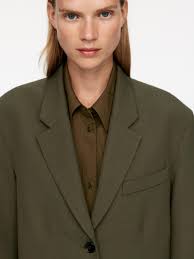 Women's Khaki Wool collosal Blend Three