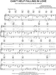 Elvis Presley Can T Help Falling In Love Sheet Music In F Major Transposable Download Print Sheet Music Cant Help Falling In Love Piano Sheet Music