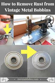 I Recently Got A Vintage White Rotary Sewing Machine While It S A Cool Machine It Takes A Non S How To Remove Rust White Rotary Sewing Machine Sewing Machine