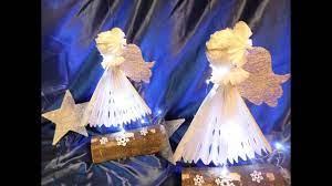 Jetzt den nagel mittig in die stirnseite des holzscheites schlagen. Diy Grosser Beleuchteter Engel Aus Butterbrotpapier Basteln Upcycling Youtube