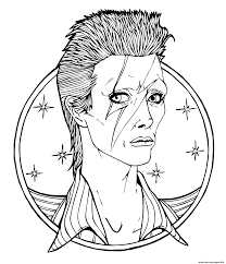Rock coloring page its tech co. David Bowie British Rock Star Coloring Pages Printable
