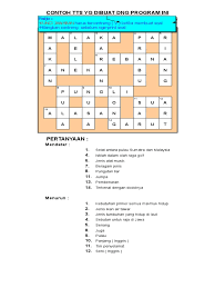 Kunci jawaban teka teki silang penjaskes crossword labs. Contoh Teka Teki Silang Dan Jawabannya Belajar