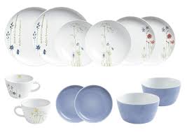 Magic Grip Design 2go Set 12 Teilig Five Senses Wildblume Blau Rot Geschirr Porzellan Kuche Esszimmer