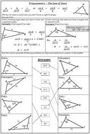 Laws Of Sines And Cosines Solve And Match In 2020 Law Of Sines Trigonometry Trigonometry Worksheets