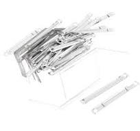 50 Sets Silver Tone Metal Organizer Binder Documents Clip Paper Fasteners