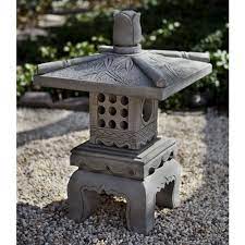 Bamboo Pagoda Sculpture Grey Stone Patina Japanese Stone Lanterns Pagoda Garden Japanese Garden Lanterns