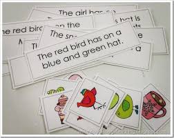 match the picture to the sentence fluency sight words and